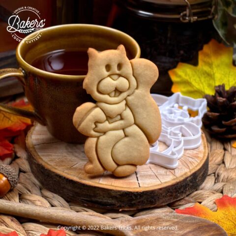 Emporte-pièce pour pâtisserie sur le thème de l'automne en forme d'écureuil