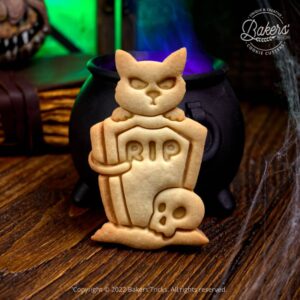 Emporte-pièce Chat sur tombe pour pâtisserie d'halloween