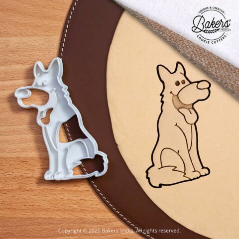 Emporte-pièce pour pâtisserie sur le thème des Chiens en forme de Berger Allemand
