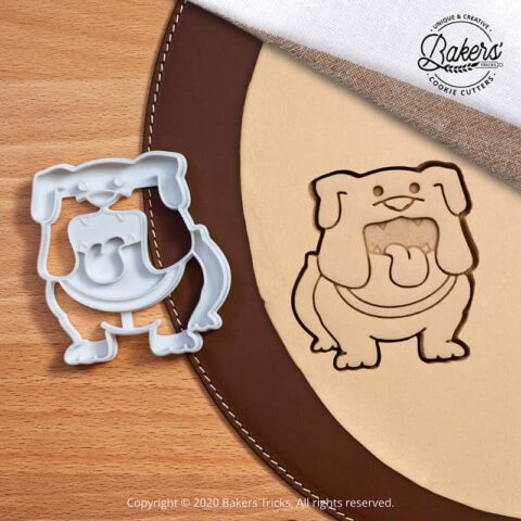Emporte-pièce pour pâtisserie sur le thème des Chiens en forme de Bulldog