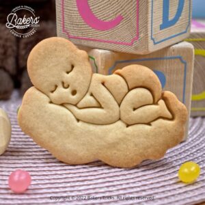 Emporte-pièce pour pâtisserie sur le thème des Bébés en forme de bébé qui dort