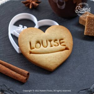 Emporte-pièce personnalisé coeur, prénom personnalisable