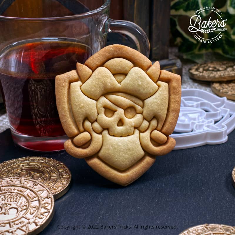 Emporte-pièce pour biscuit sur le thème d'emblème des pirates