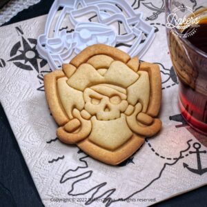 Emporte-pièce pour biscuit en forme d'emblème des pirates