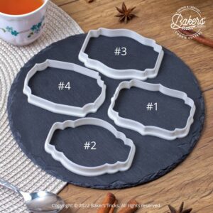 Emporte-pièces contours vintage, lot de 4