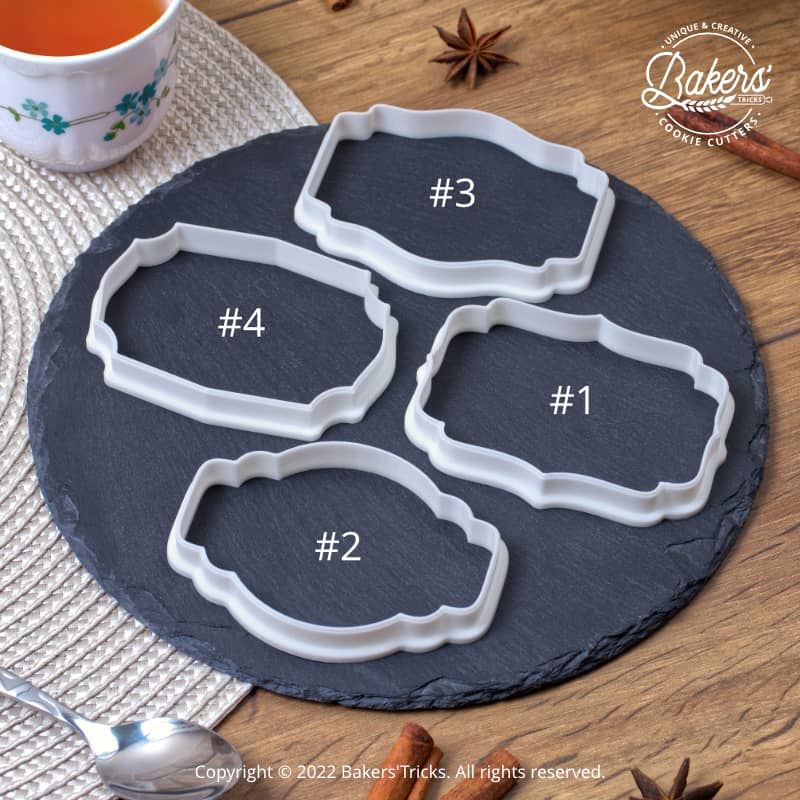 Emporte-pièces contours vintage, lot de 4