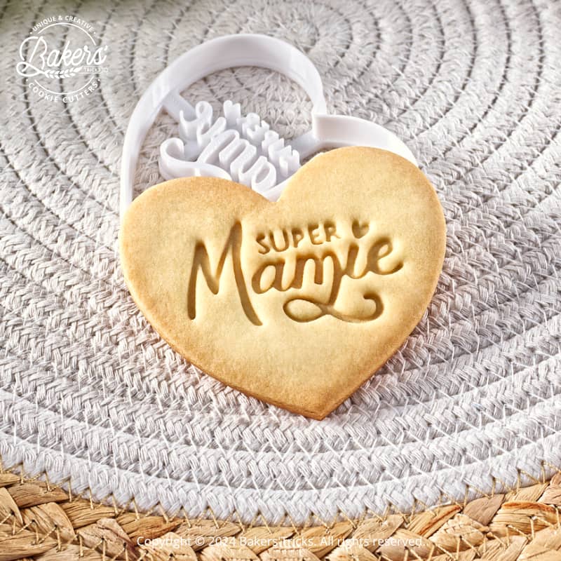 bakerstricks emporte pièce biscuit super papi fête des grands pères coeur