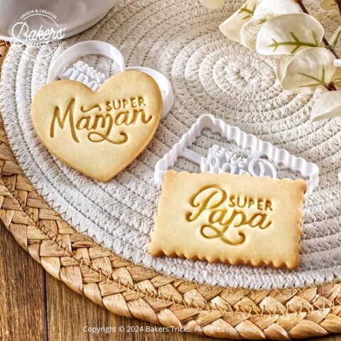 emporte pièces biscuits super maman et super papa
