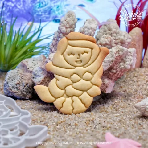 Emporte-pièce pour pâtisserie sur le thème de l'océan en forme de sirène