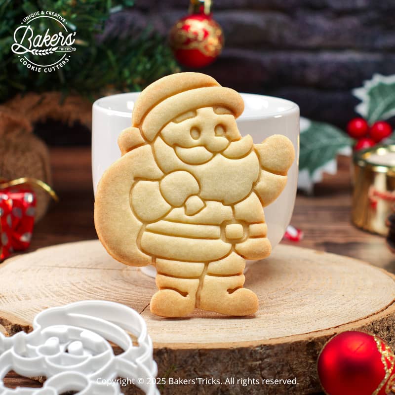 Emporte-pièce Patte De Père Noël - 1 Pièce - 7,1x8 Cm - Pour Biscuits, Fondant, Pâte à Modeler - Lave-vaisselle