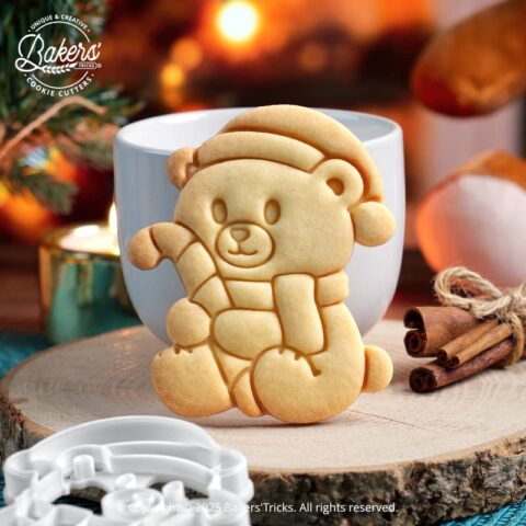 Emporte-pièce pour pâtisserie sur le thème des animaux de Noël en forme d'ourson