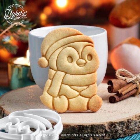 Emporte-pièce pour pâtisserie sur le thème des animaux de Noël en forme de pingouin