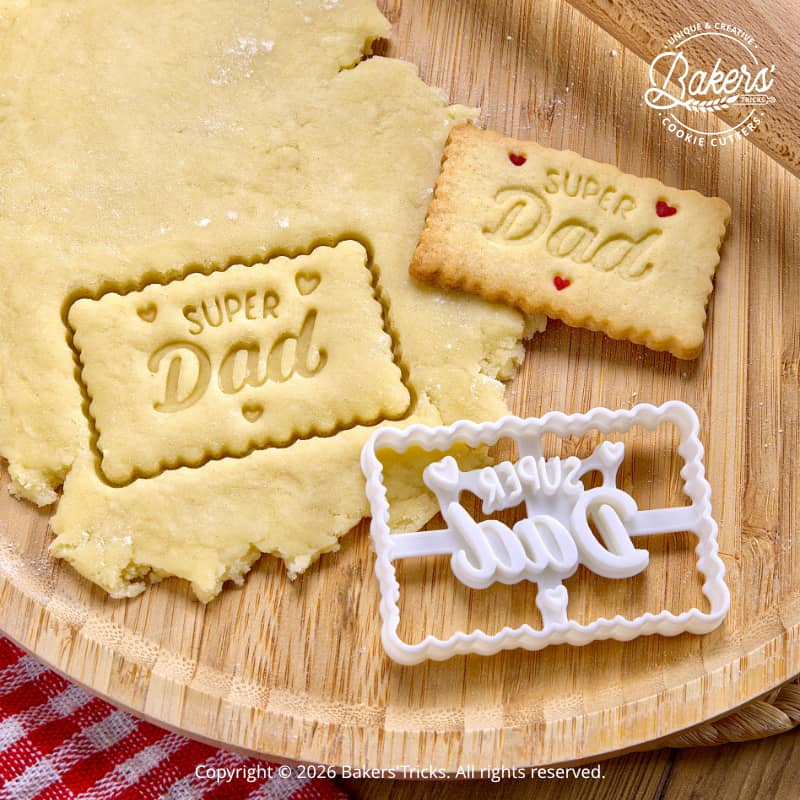 Emporte-pièce biscuit Super Dad Bakers’Tricks avec découpe sur pâte sablée