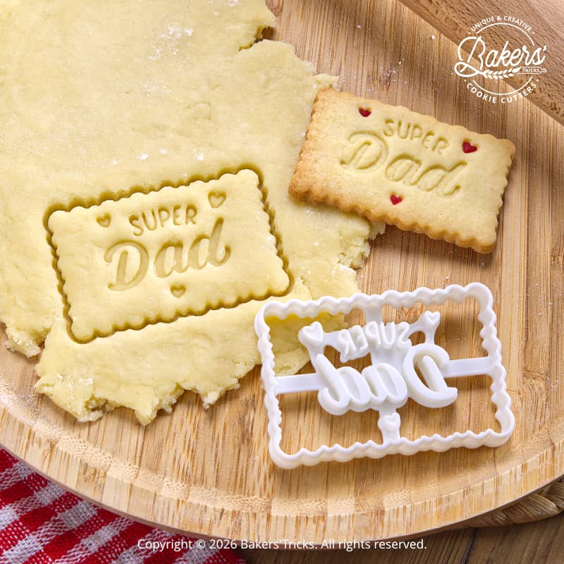 Emporte-pièce biscuit Super Dad Bakers’Tricks avec découpe sur pâte sablée