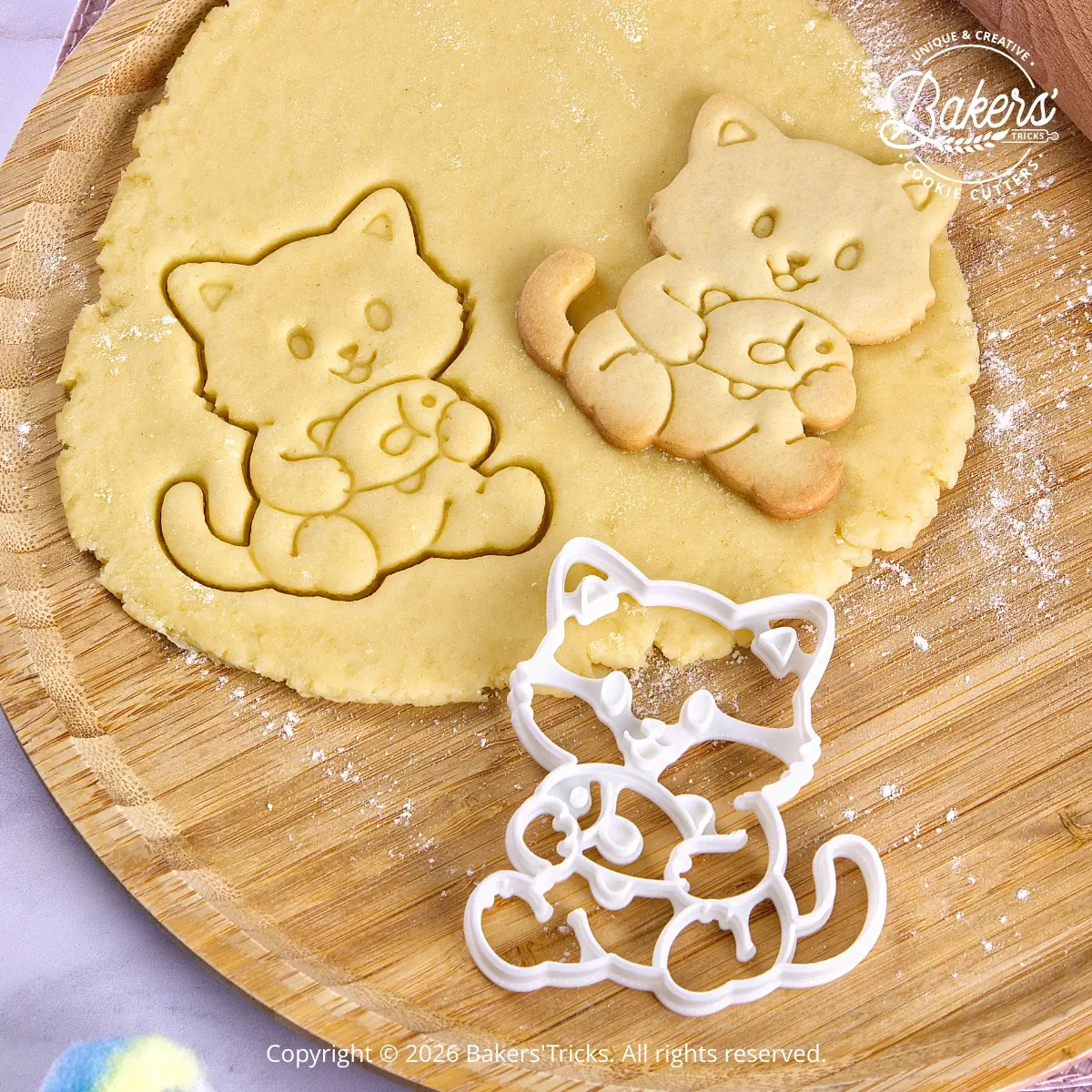 cookie-cutter-cat-fish-shortbread-dough